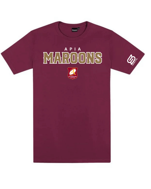 2026 Apia Maroons Supporters Tee in maroon
