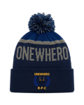 2026 Onewhero Rugby Pompom Beanie Front