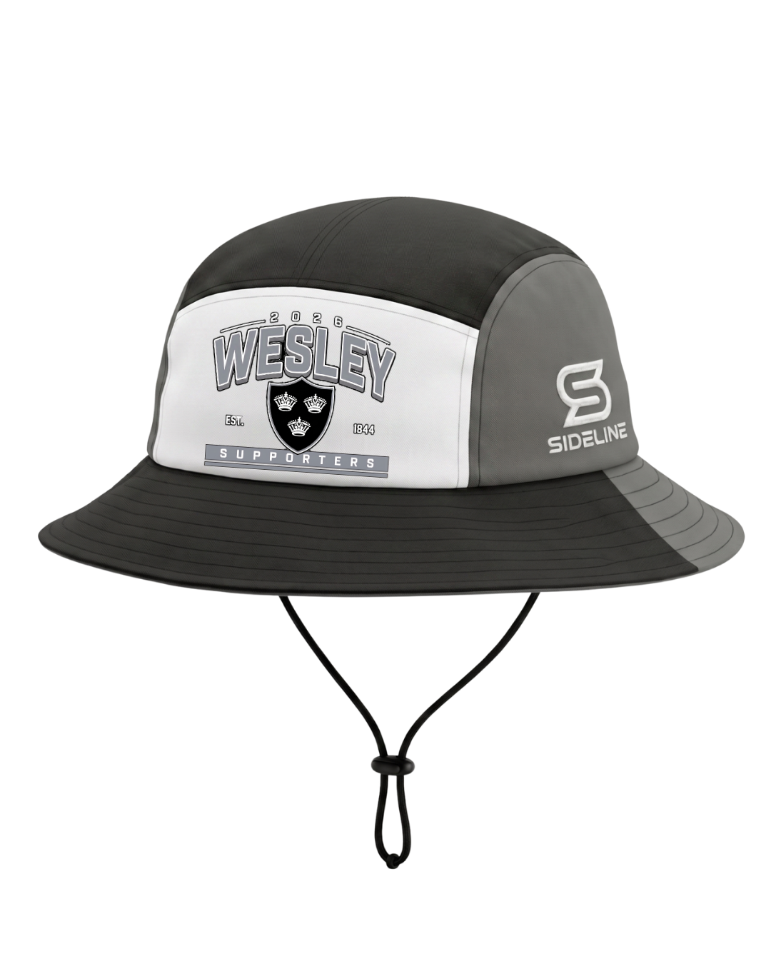 2026 Wesley College Rugby Supporters 5 Panel Bucket hat Front