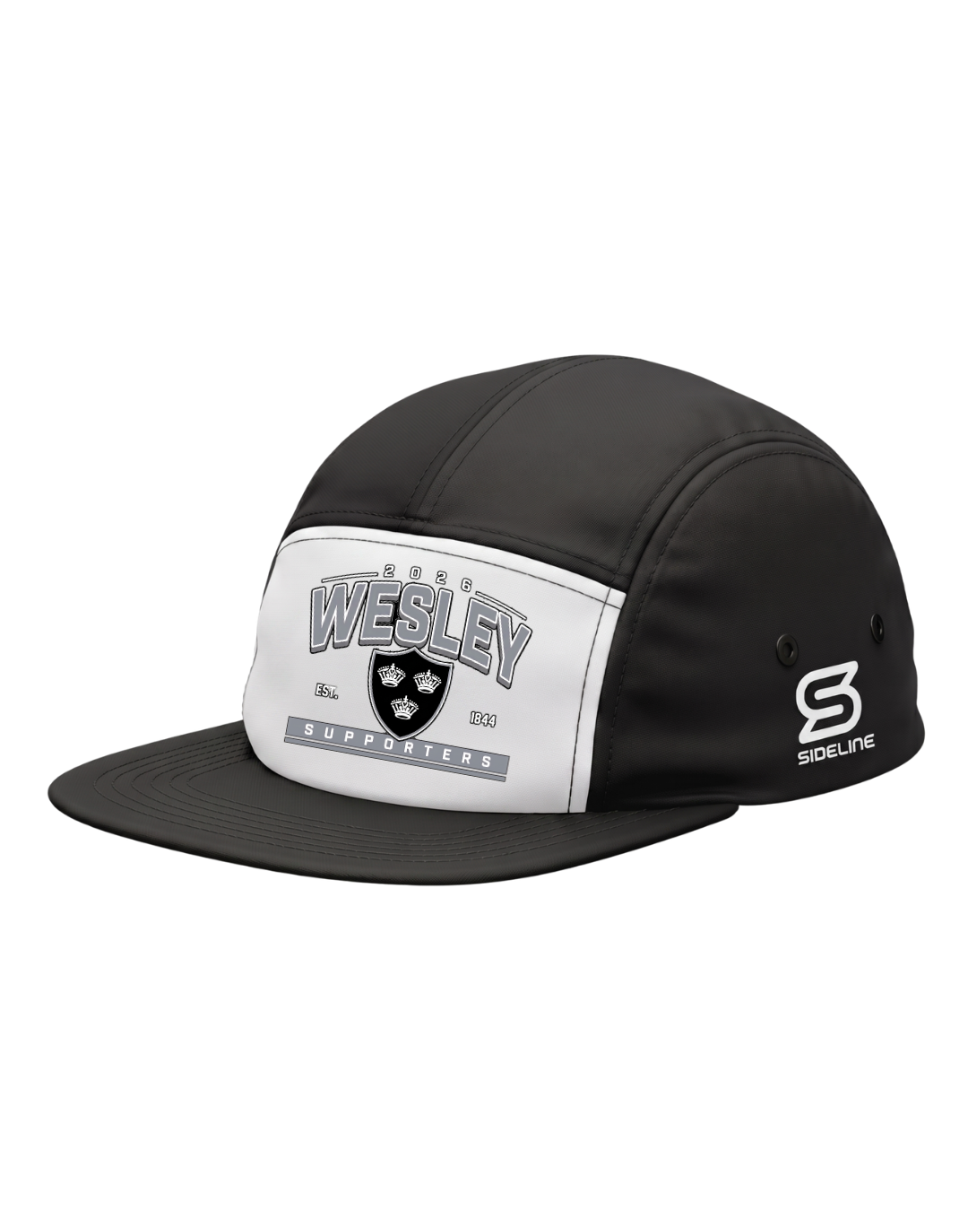 2026 Wesley College Rugby Supporters 5 Panel Cap Front