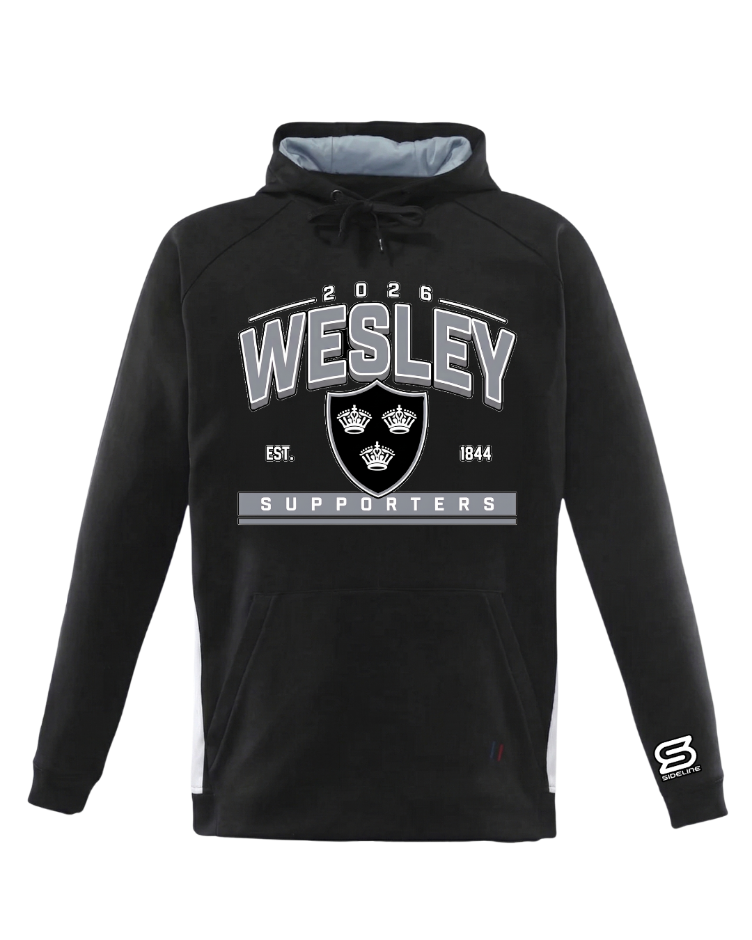 2026 Wesley College Rugby Supporters Hoodie Front