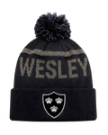 2026 Wesley College Rugby Supporters Pompom Beanie Front