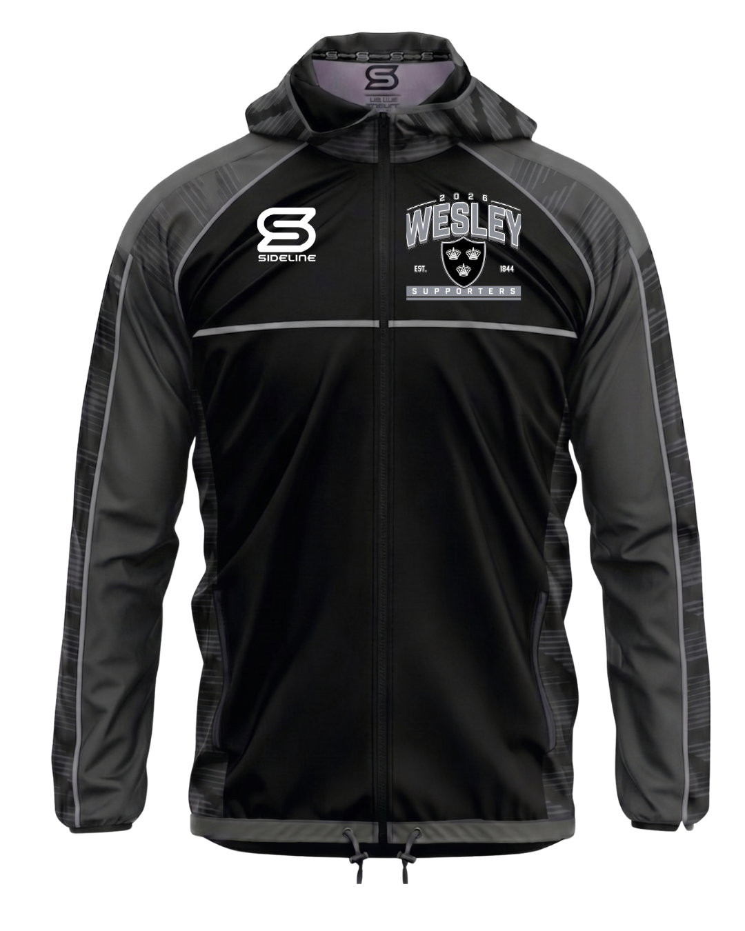 2026 Wesley College Rugby Supporters Windbreaker Jacket Front